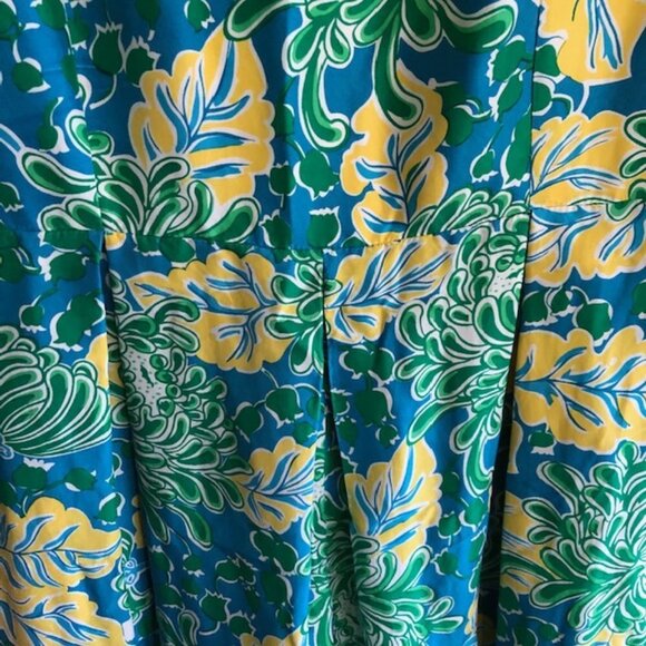 LILLY PULITZER Silk Wide Leg Romper Small 8-10 Vintage Botanical Print - Picture 15 of 17
